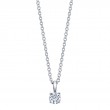 Bachendorf's 18K white gold rhodium plated diamond solitaire pendant