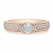 Norman Silverman 18K Rose Gold Diamond Stack Ring