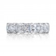 Norman Silverman Platinum Asscher Cut Diamond Eternity Band