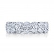 Norman Silverman Platinum Oval Cut Diamond Eternity Band