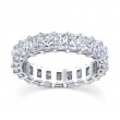 Norman Silverman Platinum Radiant Cut Diamond Eternity Band