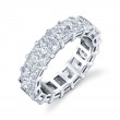 Norman Silverman Platinum Radiant Cut Diamond Eternity Band