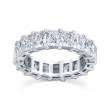 Norman Silverman Platinum Radiant Cut Diamond Eternity Band