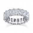 Norman Silverman Platinum Radiant Cut Diamond Eternity Band