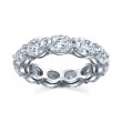 Norman Silverman Platinum East West Oval Cut Diamond Eternity Band