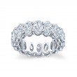 Norman Silverman Platinum Oval Cut Diamond Eternity Band