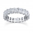 Norman Silverman Platinum Radiant Cut Diamond Eternity Band