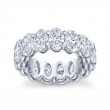 Norman Silverman Platinum Oval Cut Diamond Eternity Band