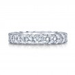 Norman Silverman Platinum Asscher Cut Diamond Eternity Band