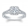 Norman Silverman Platinum Diamond Halo Ring