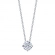 Bachendorf's 18K white gold rhodium plated floating diamond solitaire pendant