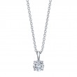 Bachendorf's 18K white gold rhodium plated diamond solitaire pendant