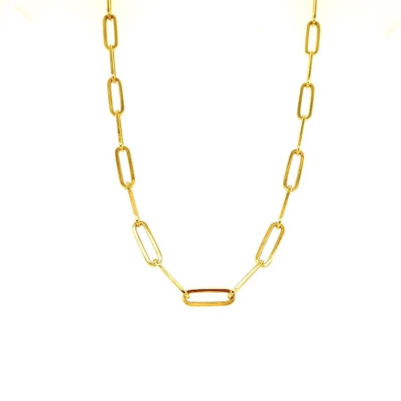 Yellow Gold 5mm Paperclip Chain – Meira T Boutique