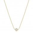 Roberto Coin Roberto Coin: 18 Karat Yellow Gold Station Necklace With One Round G/H Si1 Diamond At  0.10Ct 
Length: 16-18