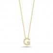 Roberto Coin  18K Yellow Gold Diamond Love Letter Necklace G