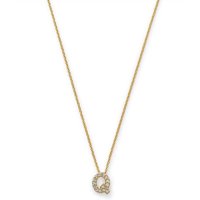 Roberto Coin 18K Yellow Gold Tiny Treasure Letter Q Initial Necklace