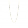 Roberto Coin 18Kt Gold Dogbone Chain Necklace With 7 Diamond Stations