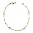 Roberto Coin 18K Gold Dogbone Chain Bracelet With Diamonds