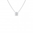 Roberto Coin 18 Karat White Gold Bezel Set Diamond Solitaire Necklace