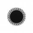 Lagos Sterling Silver Maya Large Circle Black Onyx Ring