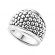 Lagos Sterling Silver Signature Caviar Beaded Dome Ring