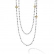 Lagos Sterling Silver And 18K Yellow Gold Caviar Icon Beaded Necklace With Fluted Accents