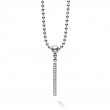 Lagos Sterling Silver Caviar Spark Linear Pendant Necklace With Diamonds