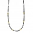 Lagos Sterling Silver And 18K Yellow Gold High Bar Smooth Station Rope Necklace