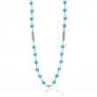 Lagos Sterling Silver Caviar Icon Turquoise Beaded Station Necklace