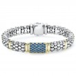 Lagos Sterling Silver And 18K Yellow Gold Signature Caviar Rope Bracelet