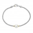 Lagos Sterling Silver And 18K Yellow Gold Luna Pearl Caviar Rope Bracelet