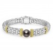 Lagos Luna Sterling Silver And 18K Yellow Gold Caviar Bracelet