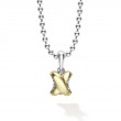Lagos Sterling Silver And 18K Yellow Gold Embrace Tow Tone X Pendant