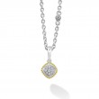 Lagos Sterling Silver And 18K Yellow Gold Rittenhouse Caviar Pendant Necklace