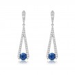 18K White Gold Rhodium Plated Drop Earrings