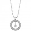 Roberto Coin 18K White Gold Rhodium Plated Cento Pave Baby O Pendant