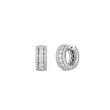 Roberto Coin 18K White Gold Siena Diamond Huggy Hoop Earrings