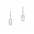 Messika 18K White Gold Rhodium Plated Move Uno Oval Drop Earrings