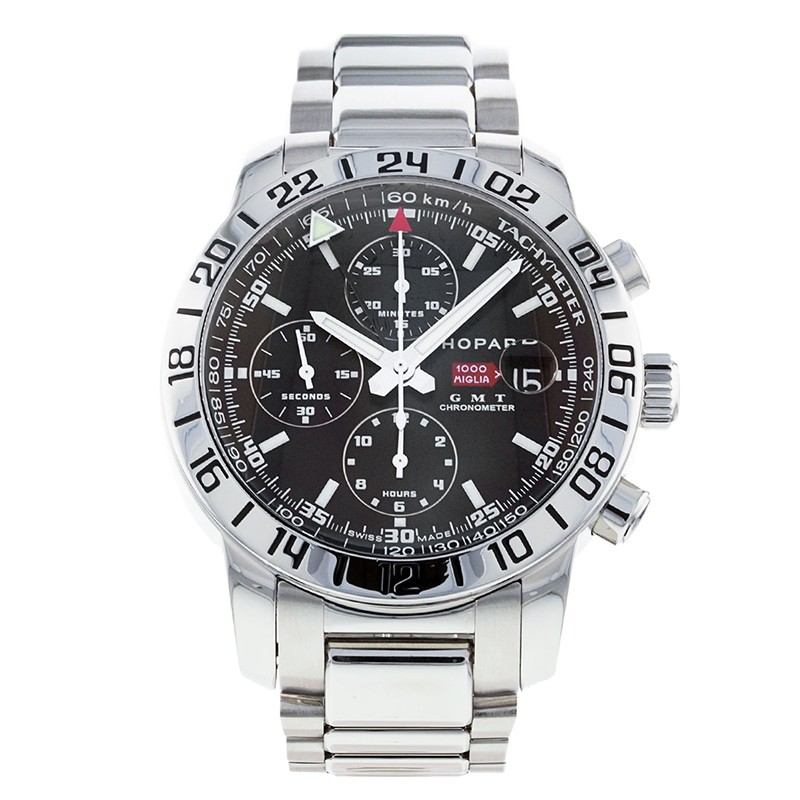 Chopard Mille Miglia GMT automatic chronograph 42mm stainless steel black dial