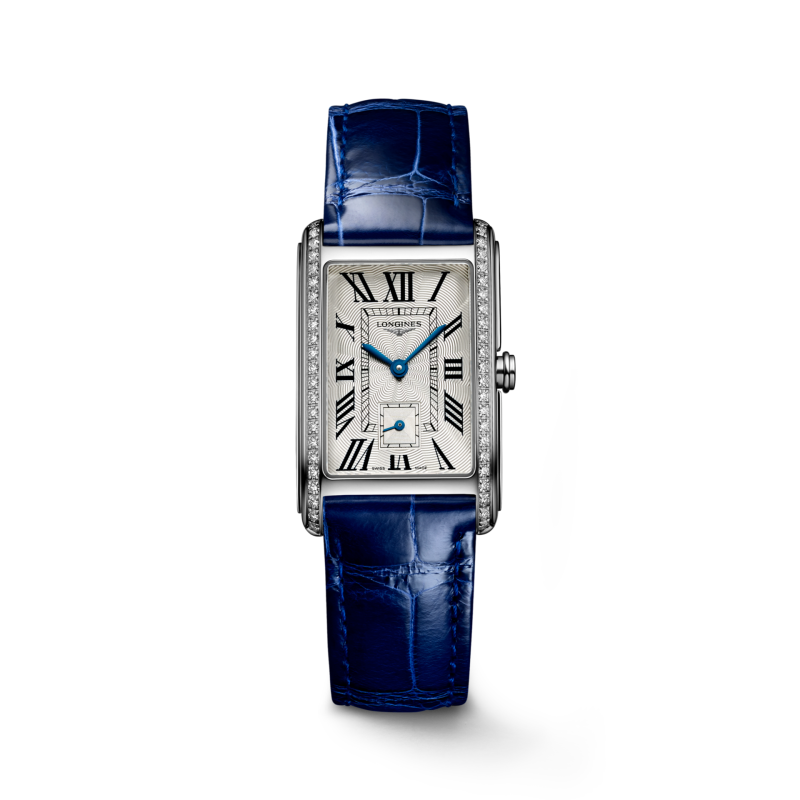 Longines DolceVita steel 23.3x37mm diamond bezel silver watch