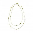 Chimento 18k yellow and white gold Armillas Acqua necklace with diamonds weighing 0.25 carat total weight, 34.5 long