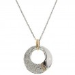 Chimento 18k white gold and rose gold rhodium plated pave diamond pendant necklace weighing 0.79 carat total weight