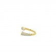18K Yellow Gold Precious Pastel Bypass Ring