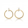 Monica Rich Kosann 18K Yellow Gold Large Hoop Diamond Earrings