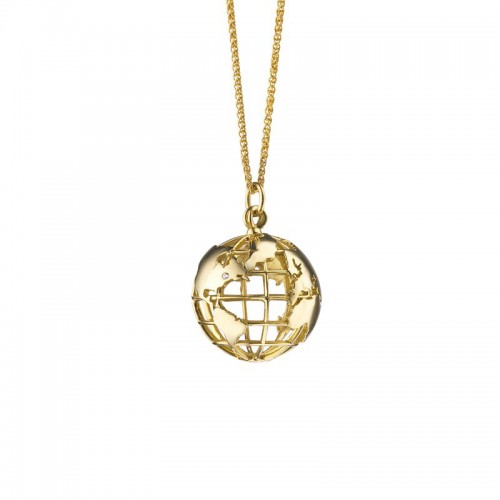 Monica Rich Kosann 18K Yellow Gold My Earth Charm Necklace