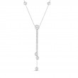 Roberto Coin 18K White Gold 6 Bezel Set Triple Drop Necklace With Diamonds