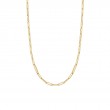 Roberto Coin 18K yellow gold Designer Gold alternating size paperclip link chain, 34