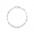 Roberto Coin 18K White Gold Rhodium Plated Designer Gold  Paperclip And Round Link Chain