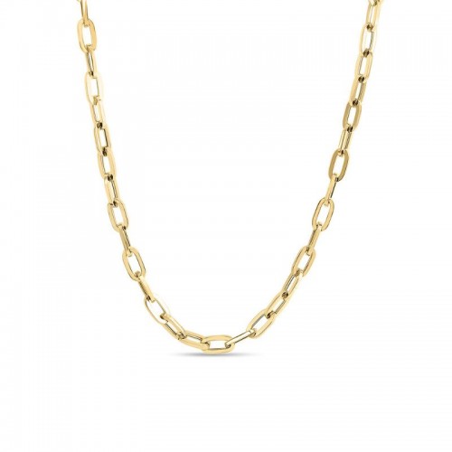 Roberto Coin 18K yellow gold Classic Oro paperclip collar necklace