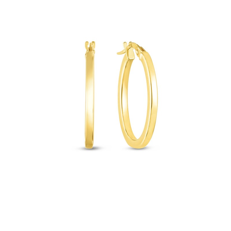 Roberto Coin 18Kt Gold Petite Oval Hoop Earrings
